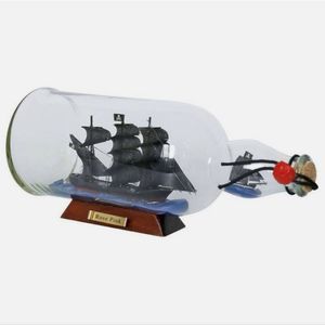 Mulholland Black Pearl Ship In A Bottle Decor